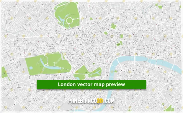 London vector Map hires preview