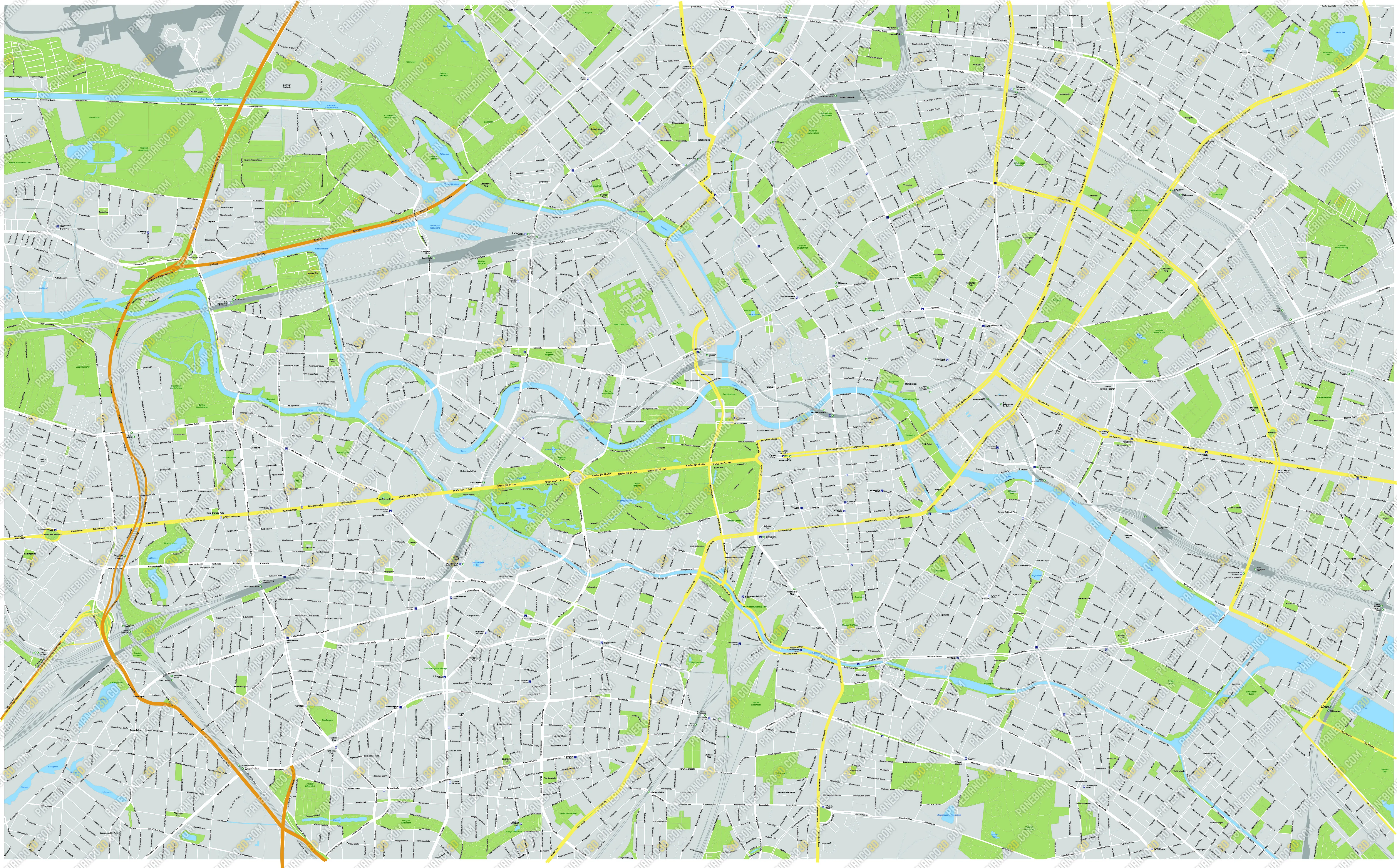 mappa del tiergarten di berlino